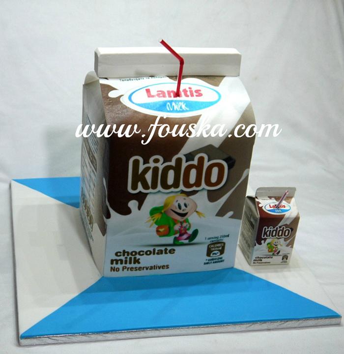 chocolate milk carton cake
