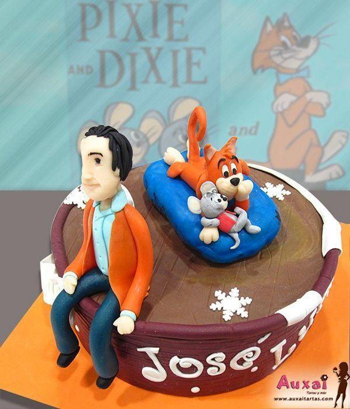 Pixie and Dixie cake