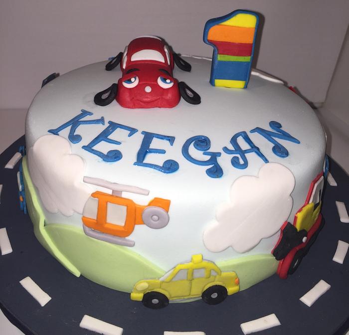 1st bday cake for a boy