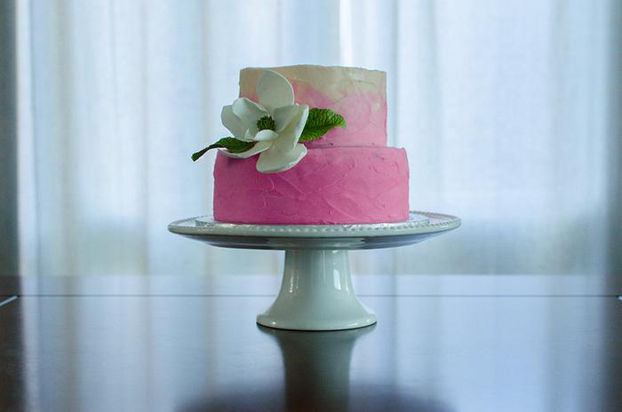 Magnolia Bridal Shower Cake