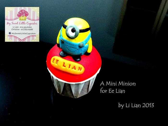 A Mini Minion on a Cupcake