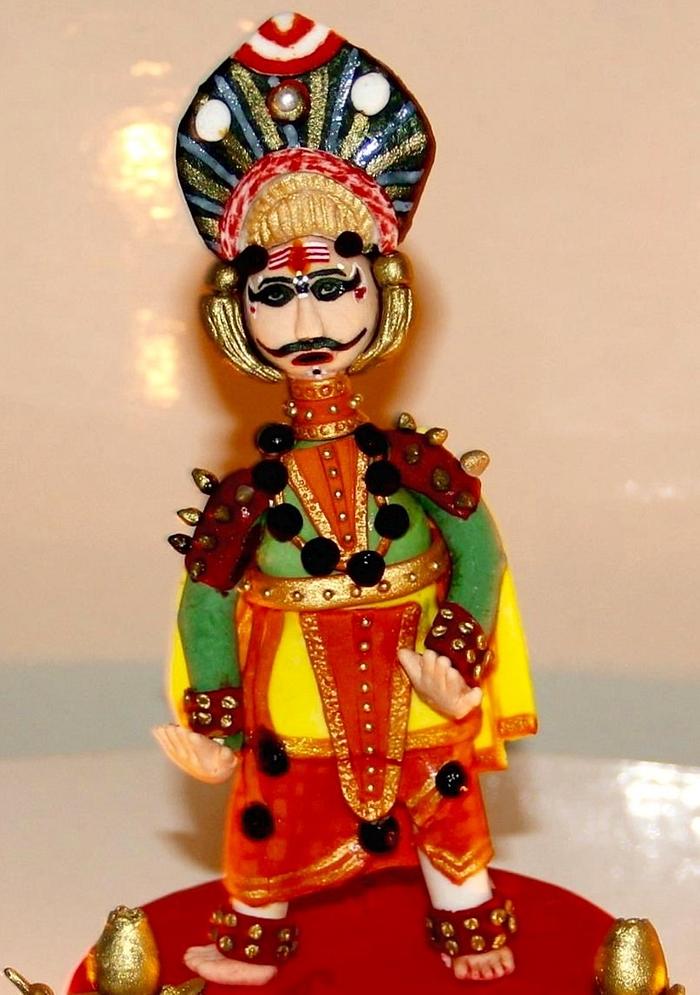 A colourful Indian folk art doll