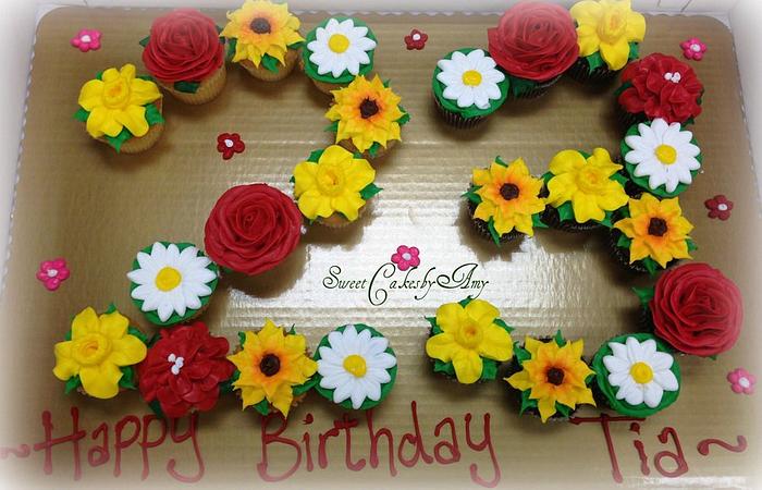 Buttercream flowers cupcakes