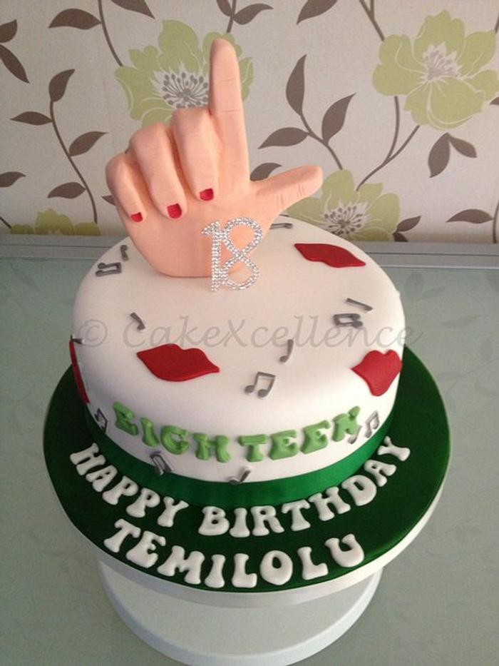 Glee Hand Birthday Cake