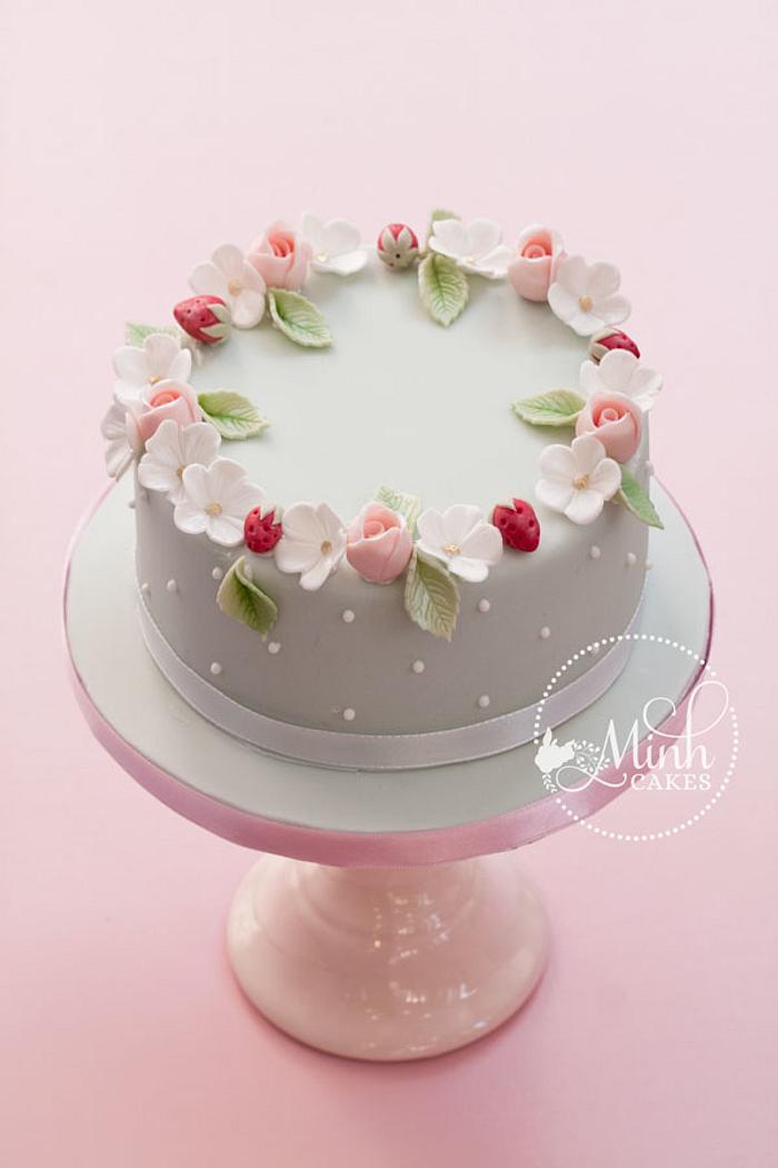 Romantic spring cake