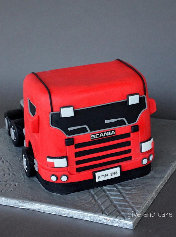 scania truck cake