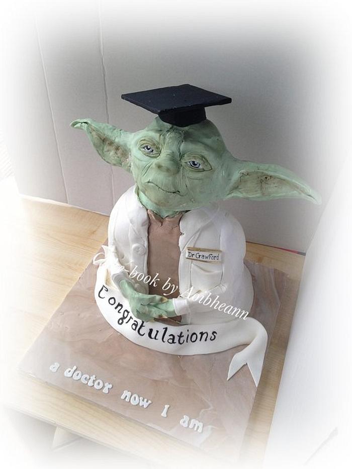 Yoda graduation cake