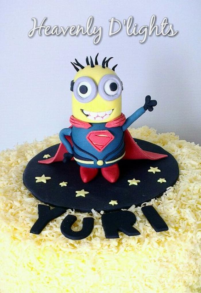 Superhero minion cake
