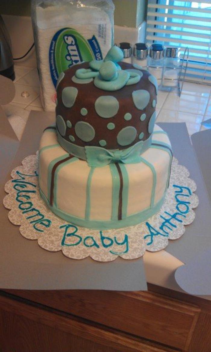 Boy Baby Showe Cake