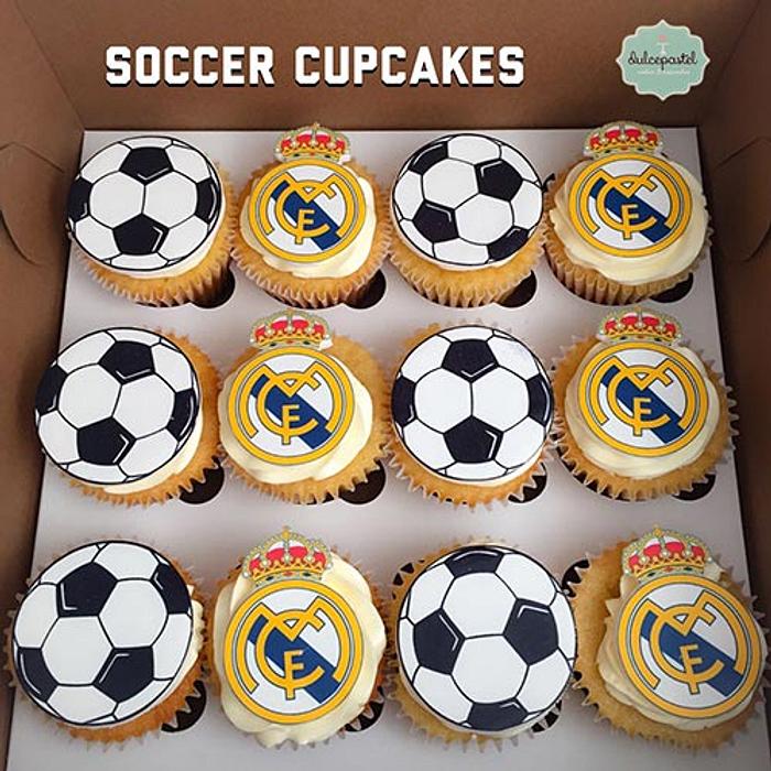 Cupcakes Real Madrid - Decorated Cake by  - CakesDecor