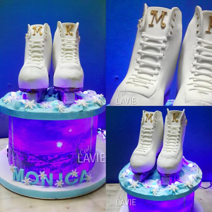 Ice Skating Shoes Cake