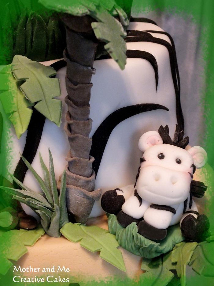 Jungle 1st Birthday Cake