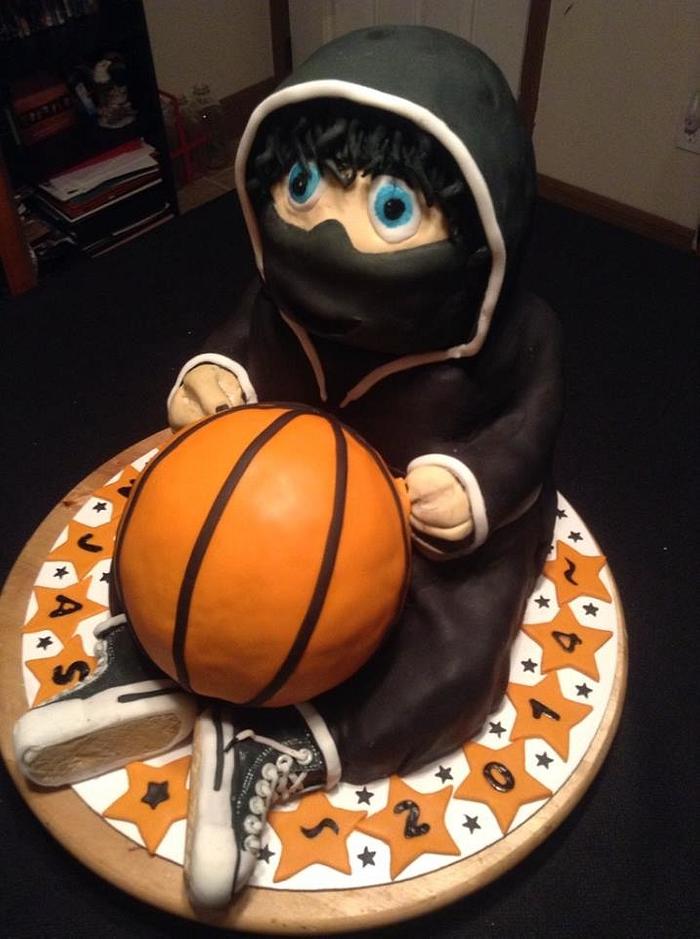 Little Lady Ninja Basketball player