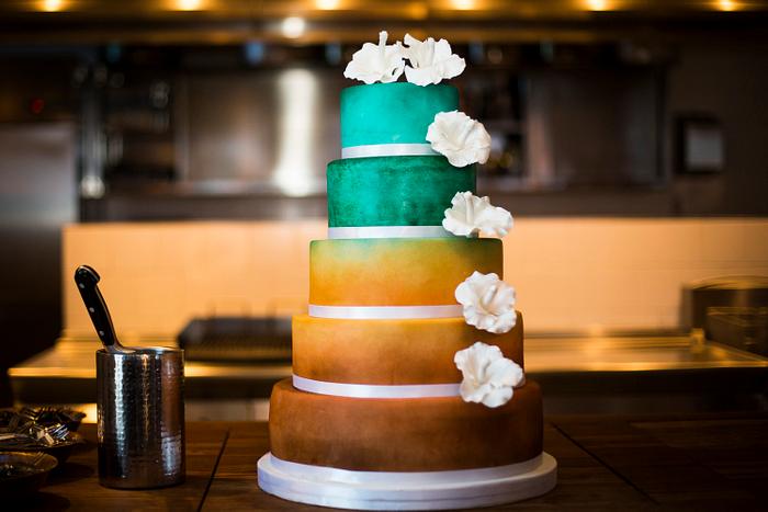 Wedding cake airbrushed