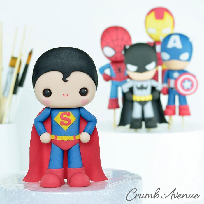 Cute Superhero Cake Topper
