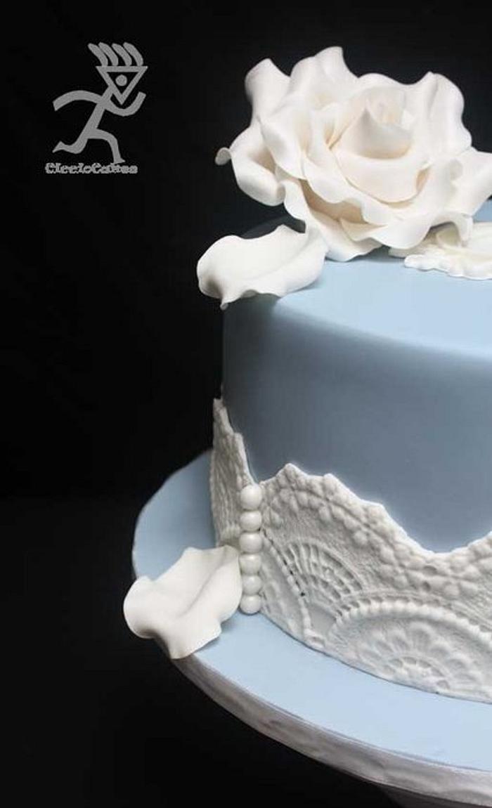 Wedgewood Inspired 60th Wedding Anniversary all edible