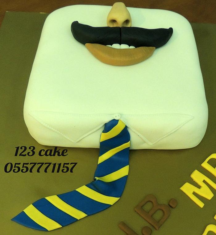 Mustache cake 