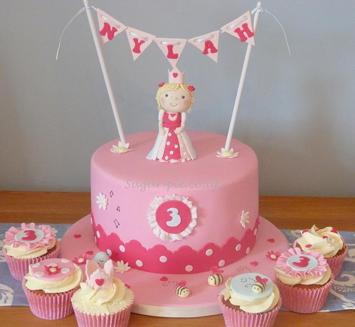Girl bunting cake