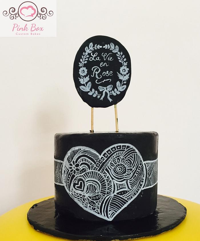 Chalkboard cake 