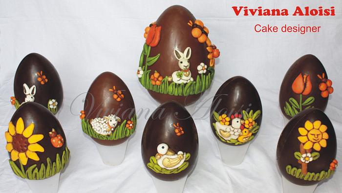 Uova di Pasqua decorate - Decorated Cake by Viviana - CakesDecor