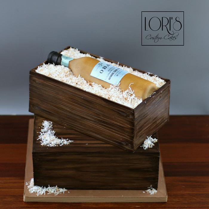 Whiskey Cake and Crate 