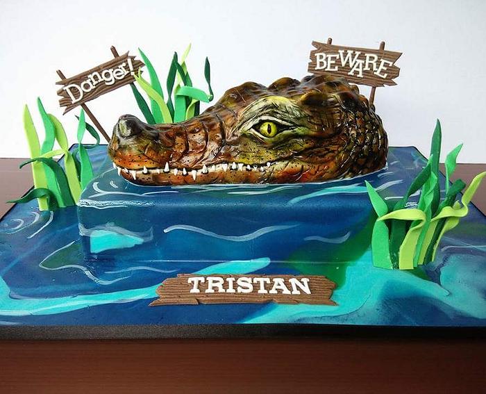 Nile crocodile cake