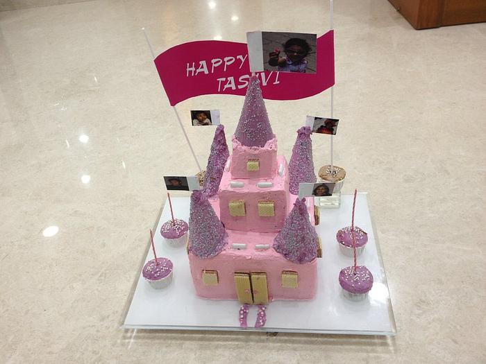 Princess castle cake