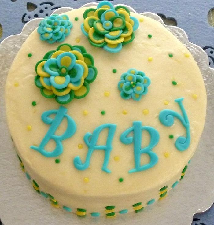 Lemon-Lime Baby Shower cake