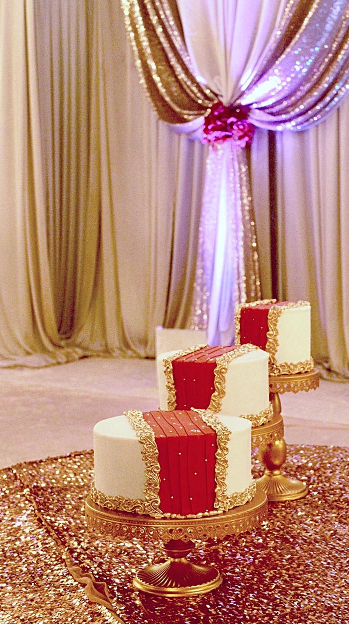 Indian dupatta wedding cake