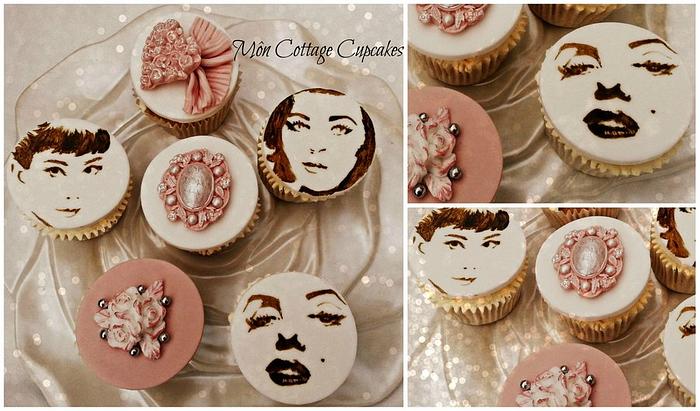 Vintage Hollywood cupcakes