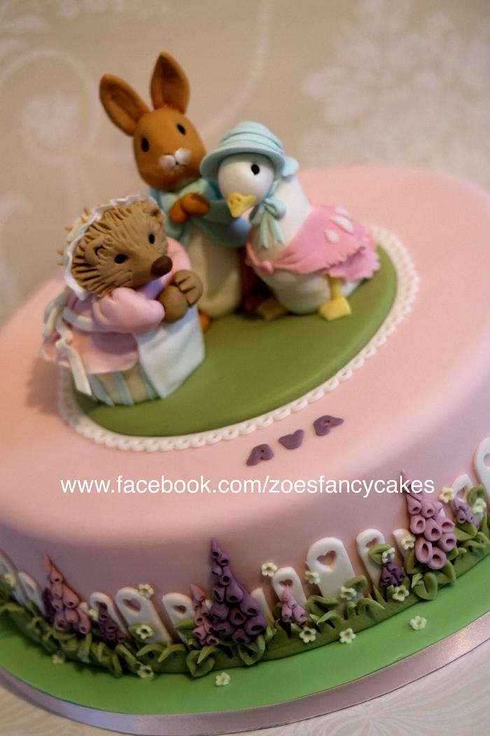 Beatrix Potter Christening cake