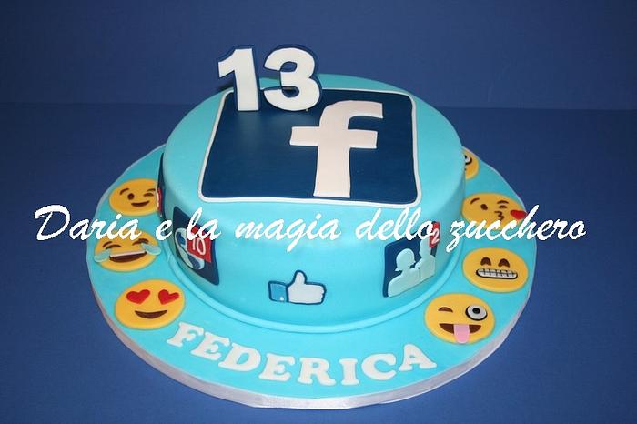 Facebook cake