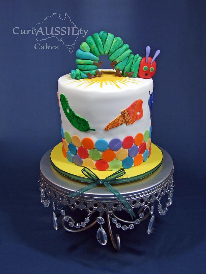 The hungry caterpillar cake