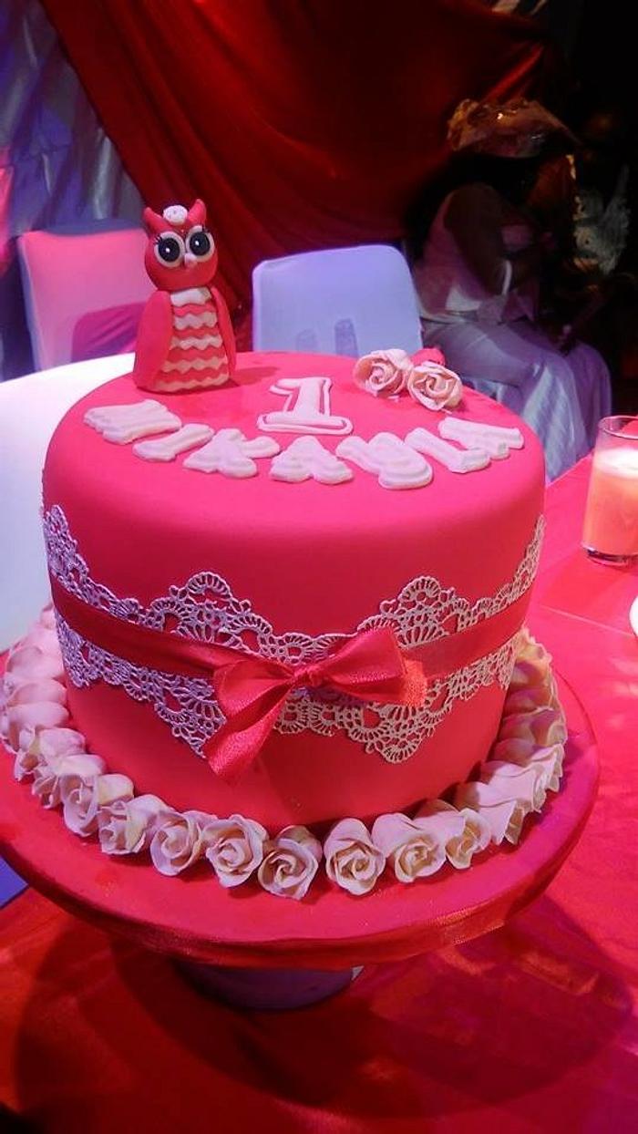 Qwl cake for 1st birthday