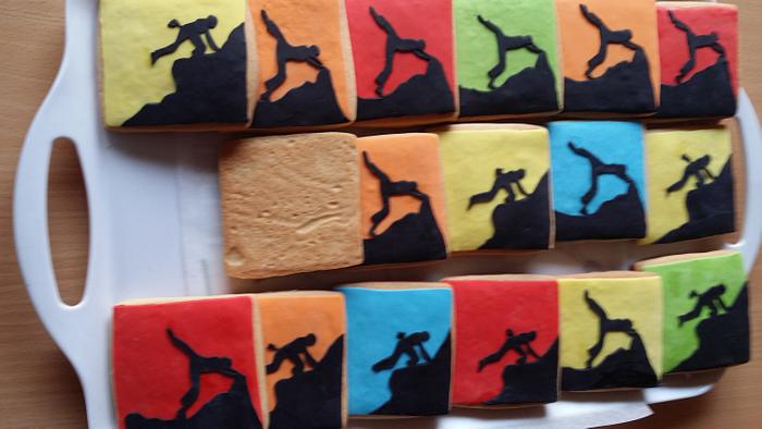 cookies for a rock climbing birthday party