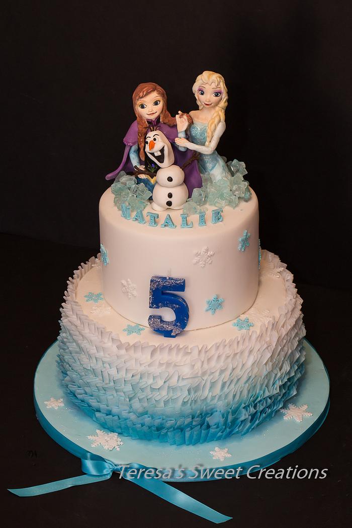 Frozen Elsa Anna Olaf Cake :)