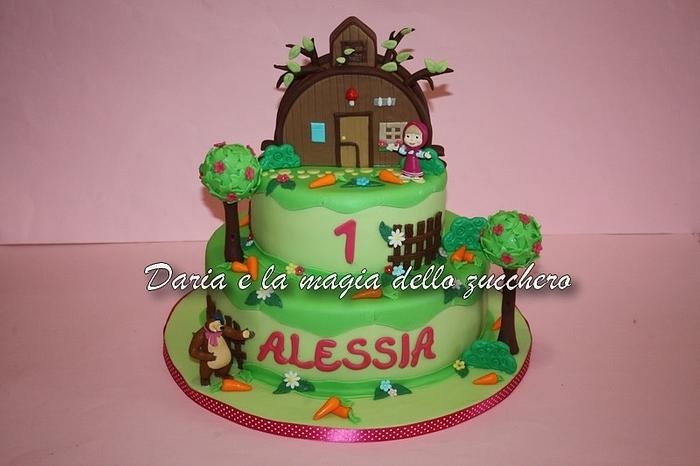 Masha & the bear cake