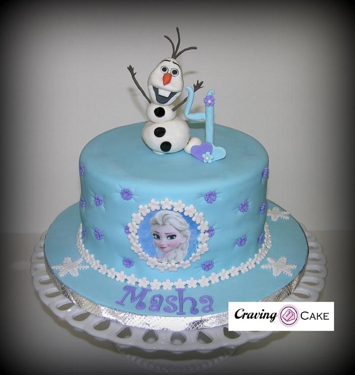 Single Tier Frozen Birthday Cake