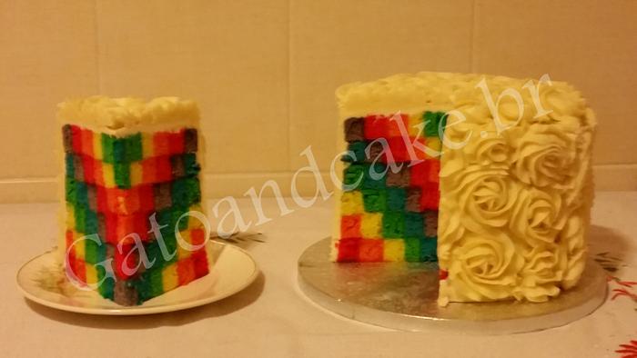 Rainbow cake or Rose cake?!!!!!