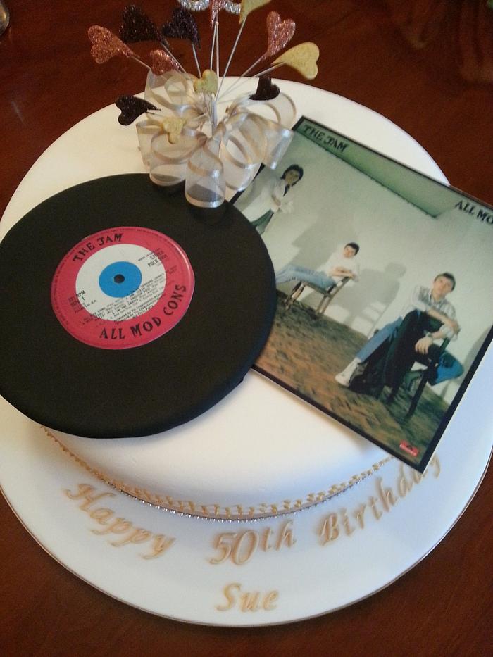 Record themed cake