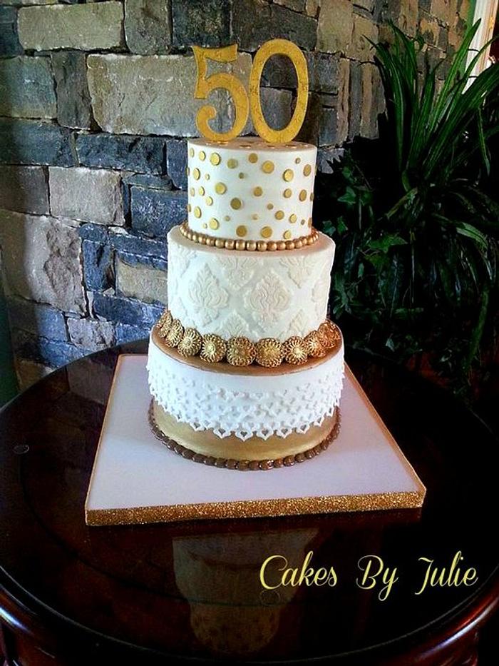 50th Wedding  Anniversary Cake.