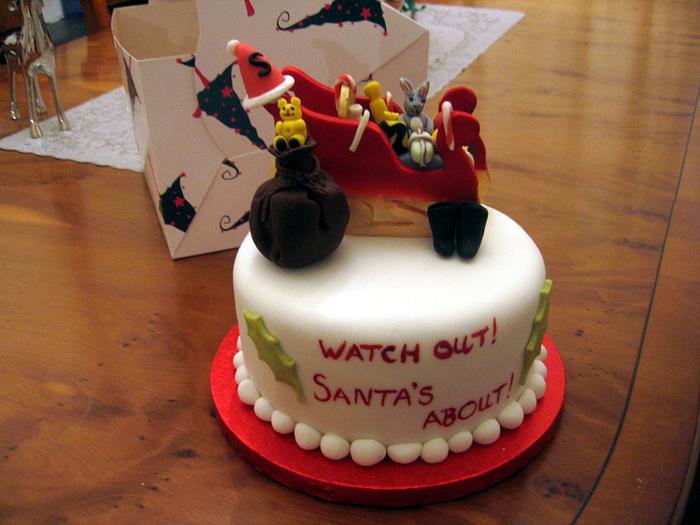 Santa's Sleigh Cake