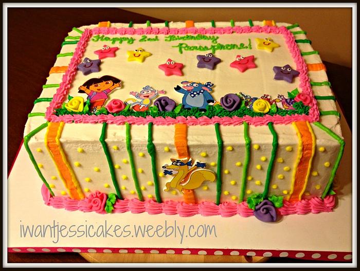 Dora the Explorer sheet cake