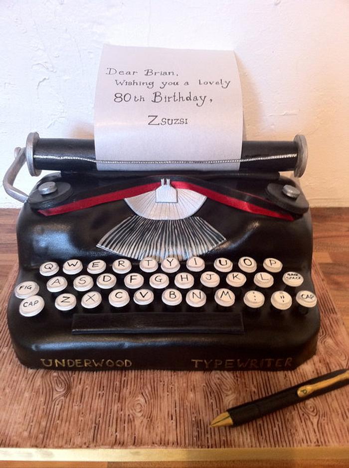 Underwood Typewriter Cake