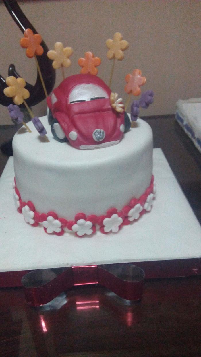 Buggy and Flower Power Cake