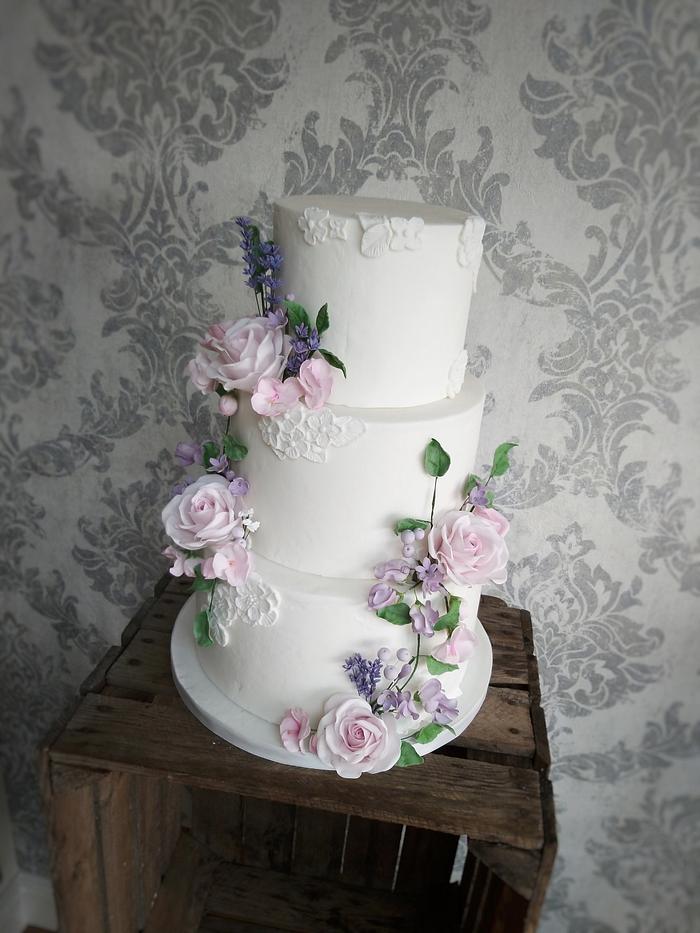 Spring time wedding cake