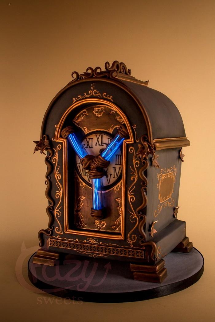 Flux Capacitor  steampunk mantelpiece clock. BTTF collab