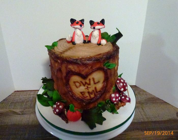 Anniversary Stump Cake