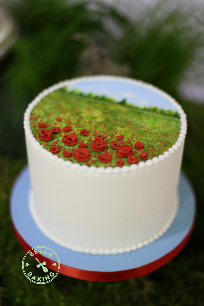 Field of Poppies Cake