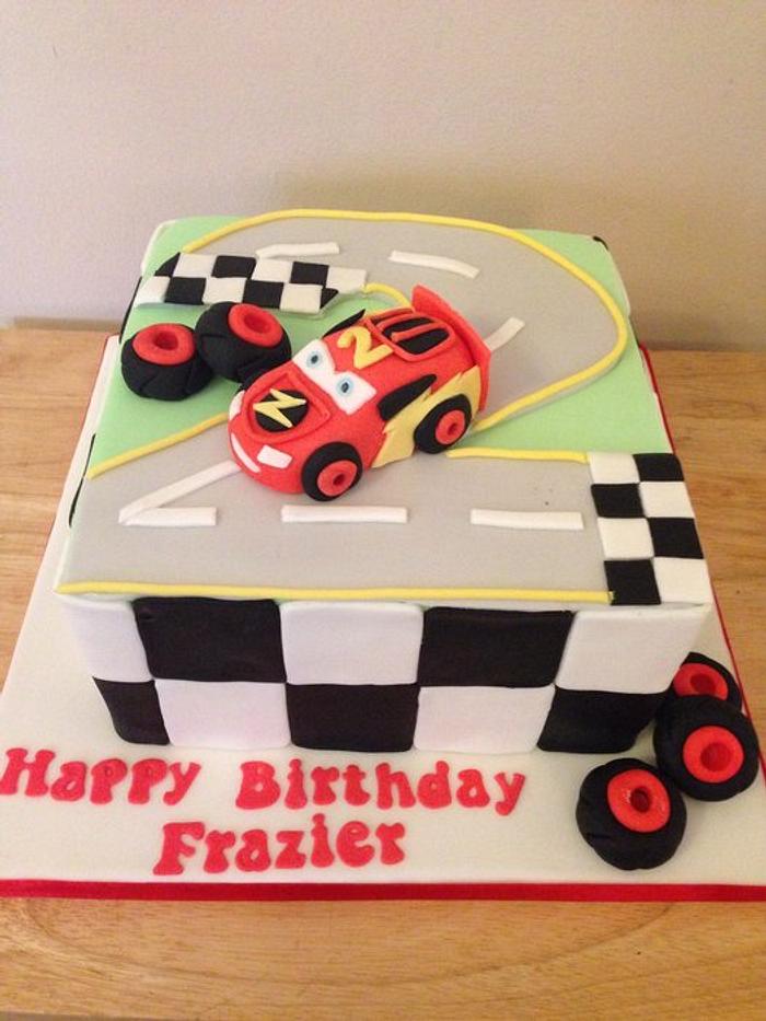 Cars number cake 
